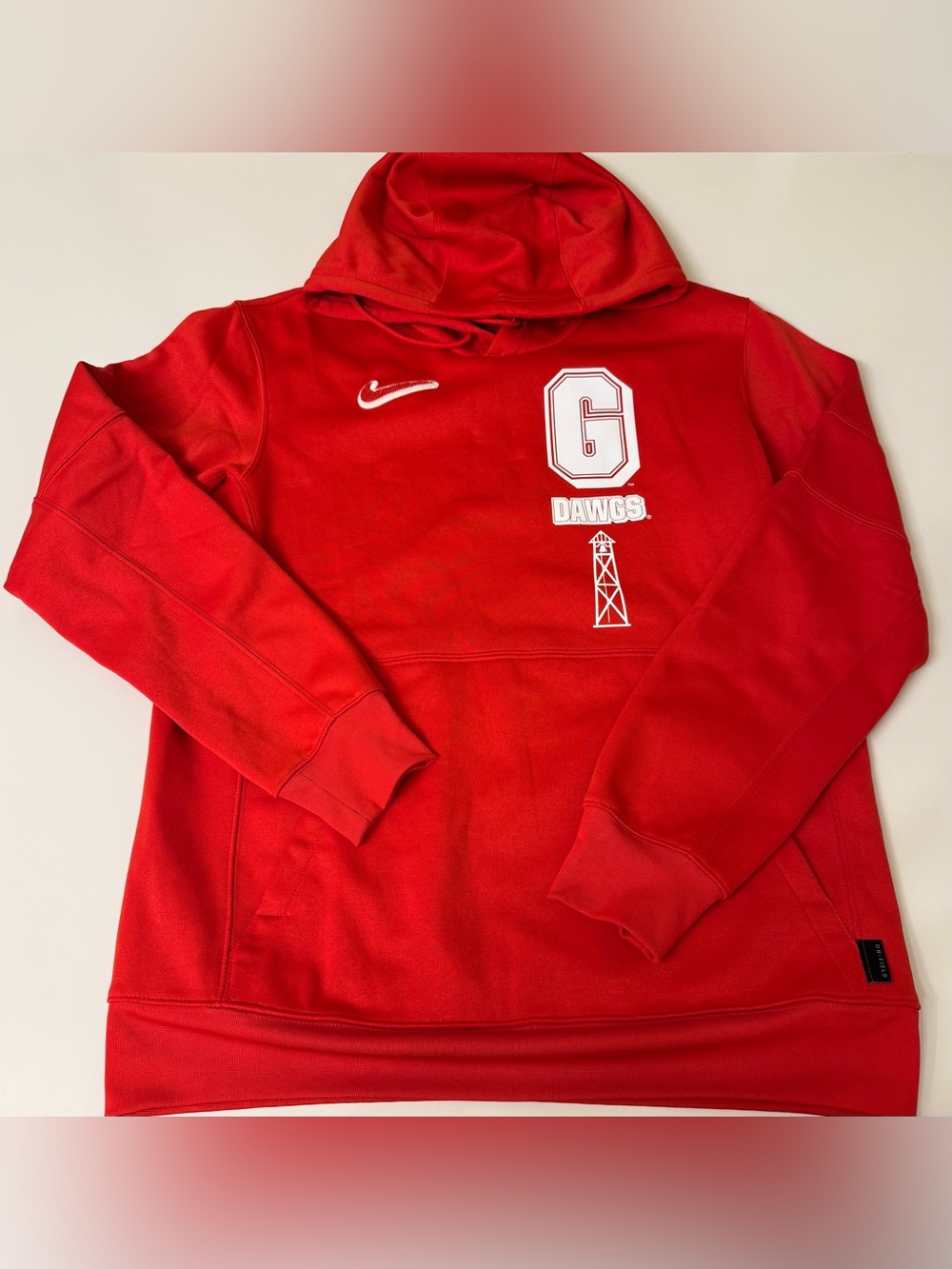 Nike Red 'G Dawgs' Pullover Hoodie with White Accents